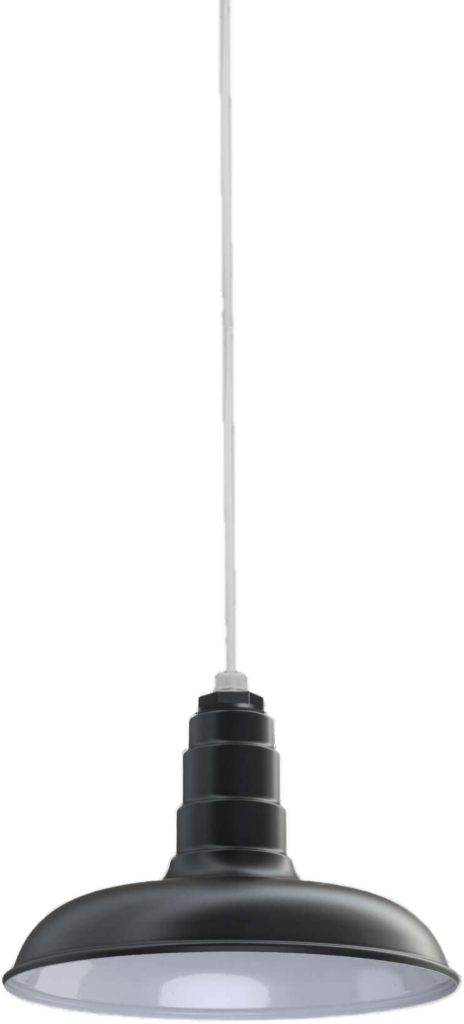 Malibu Color Matte Black Interior Color White with a 4 ft White Cord